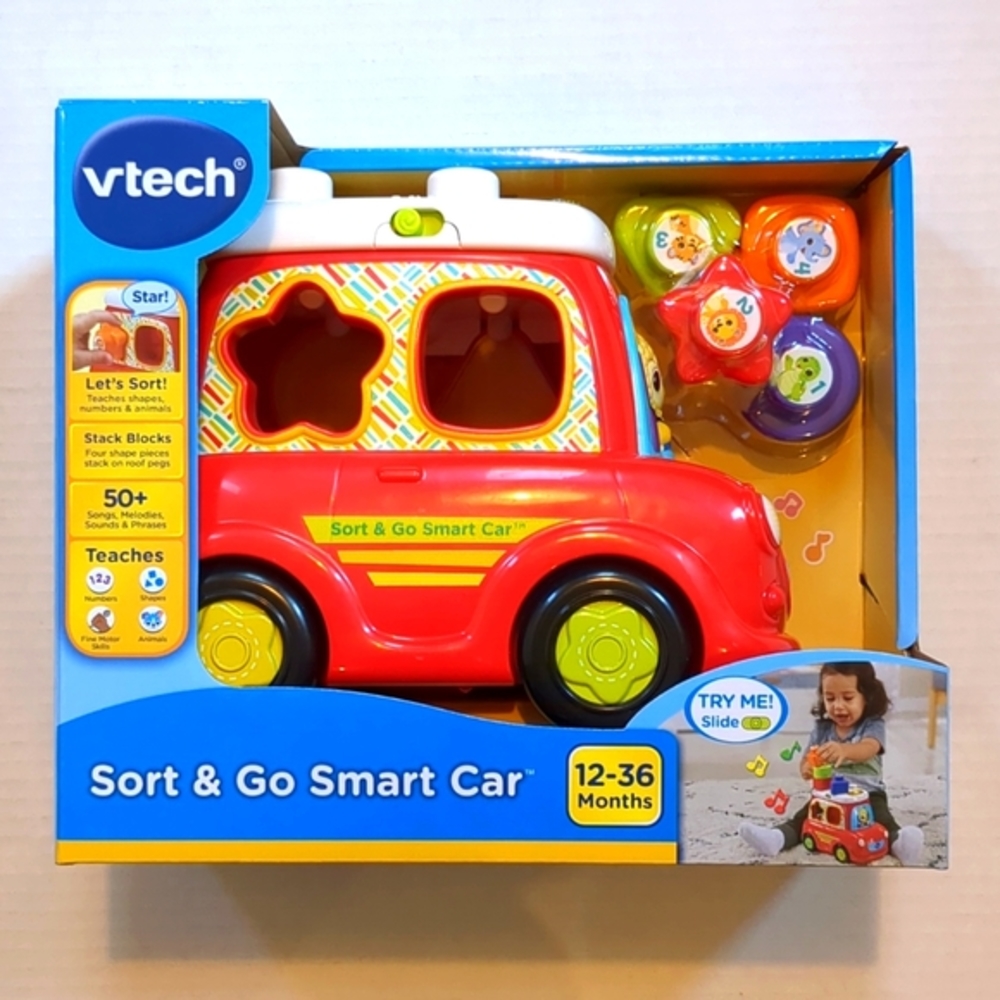 NWT VTech Sort & Go Smart Car, 12-36mos